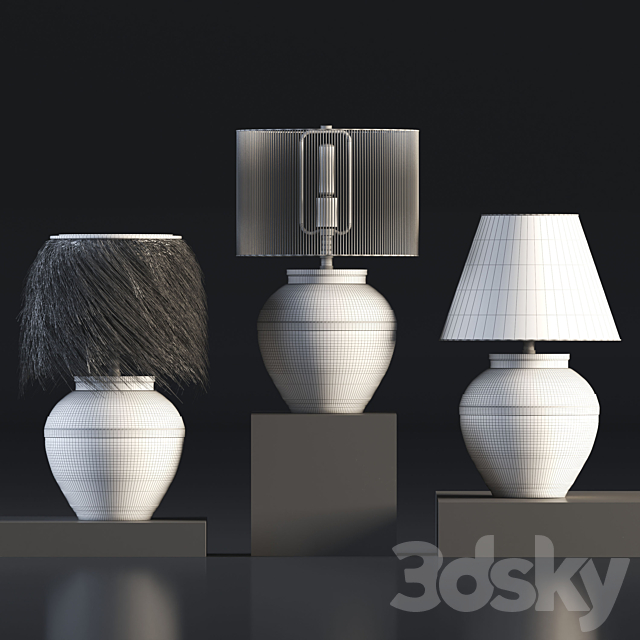 Table lamp-set 01 3DSMax File - thumbnail 5