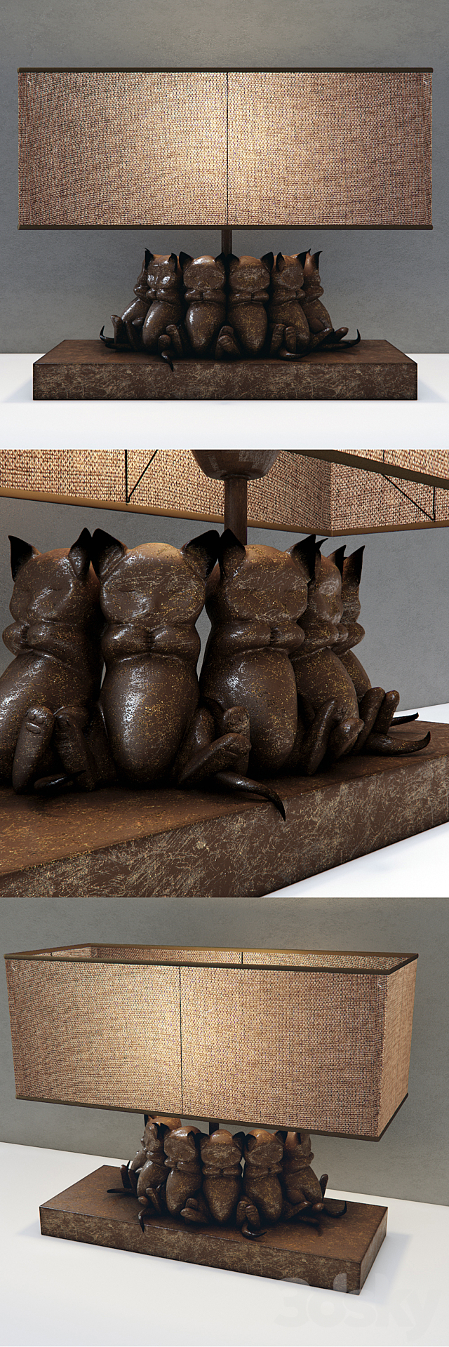 Table Lamp Sleeping Cats by Kare Design 3DSMax File - thumbnail 2