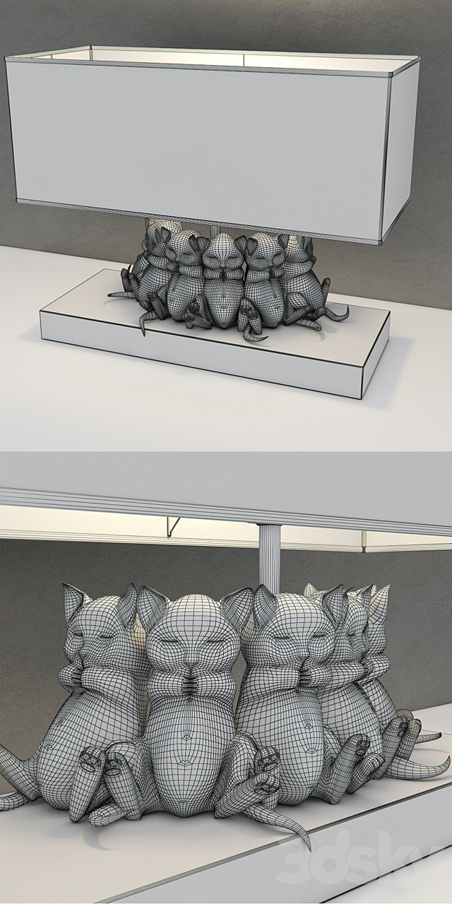 Table Lamp Sleeping Cats by Kare Design 3DSMax File - thumbnail 3