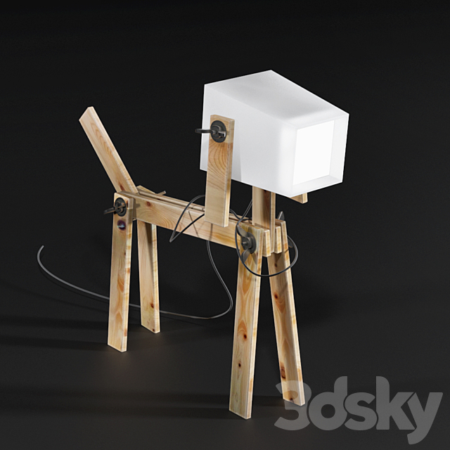 Table lamp The Dog 3DSMax File - thumbnail 1