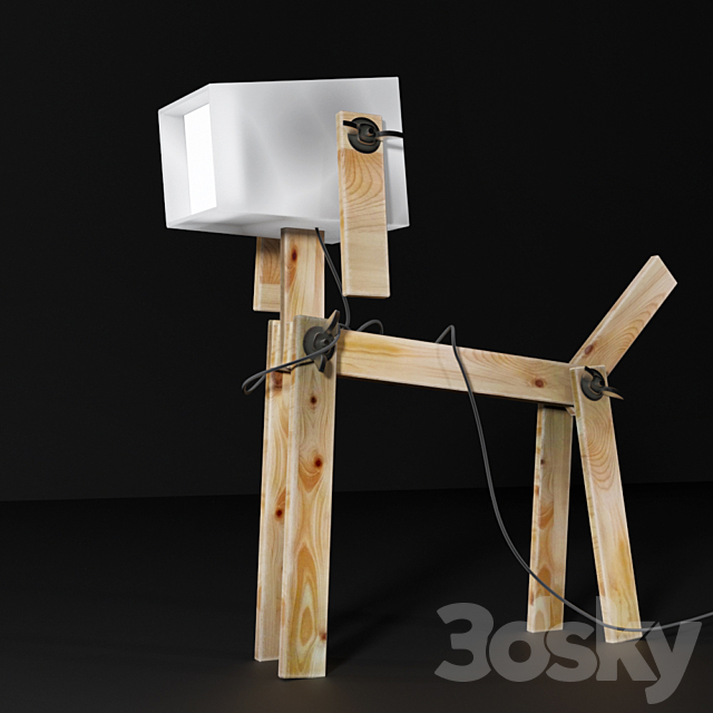 Table lamp The Dog 3DSMax File - thumbnail 2