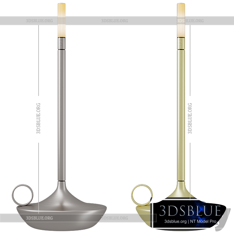 Table lamp Wick Graphite 3DS Max - thumbnail 3