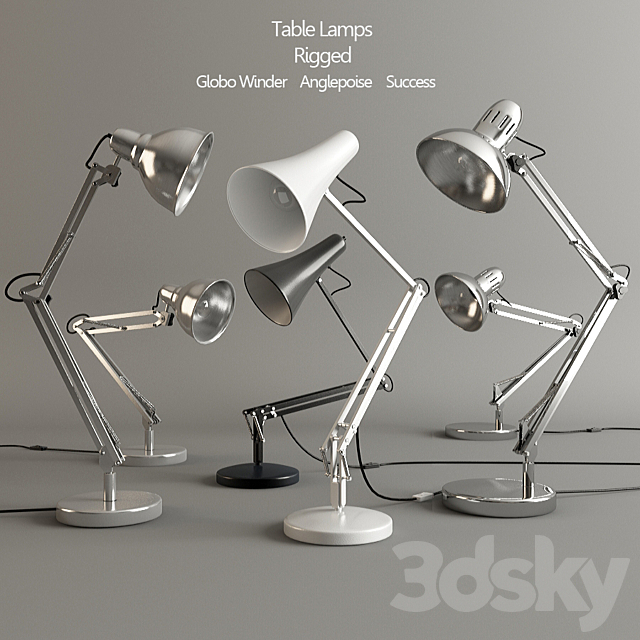 Table lamps (rigged) 3DSMax File - thumbnail 1