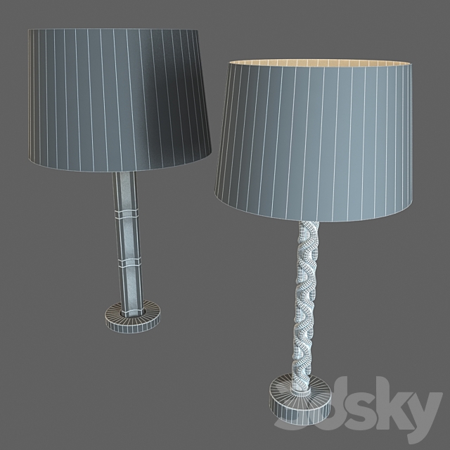 Table lamps Vaughan 3DS Max Model - thumbnail 3