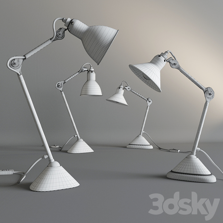 Table light n02 "La Lampe GRAS" 3DS Max - thumbnail 2