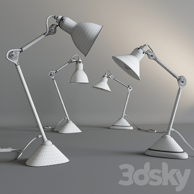 Table light n02 “La Lampe GRAS” 3DS Max Model - thumbnail 2