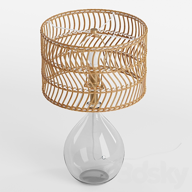 Teardrop Glass Table Lamp 3DS Max Model - thumbnail 2