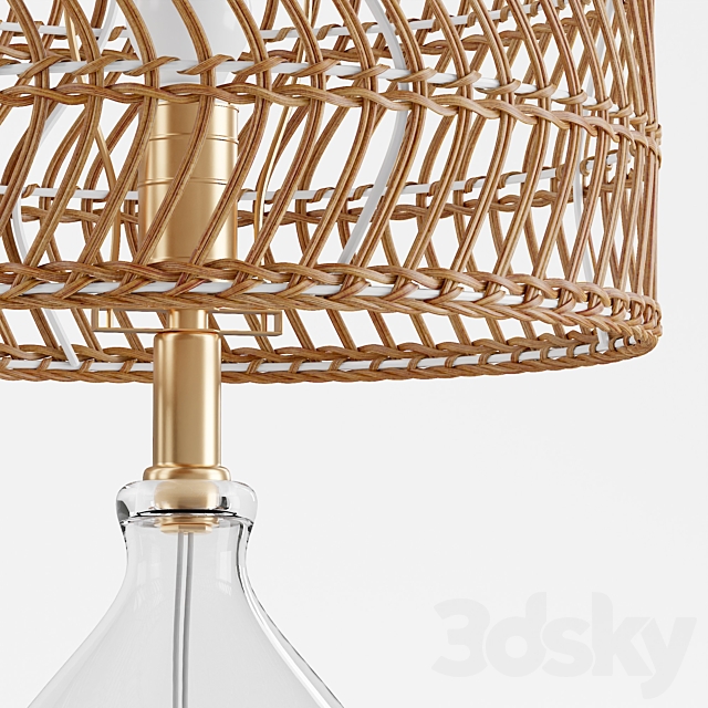 Teardrop Glass Table Lamp 3DS Max Model - thumbnail 5