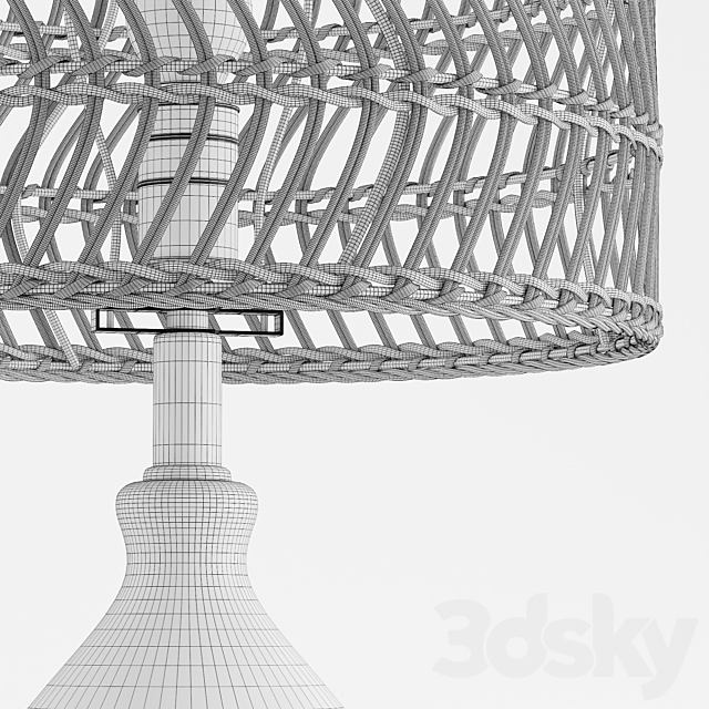 Teardrop Glass Table Lamp 3DS Max Model - thumbnail 6