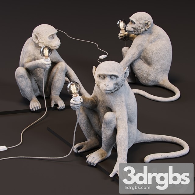 The Monkey Lamp Sitting Version 3 3dsmax Download - thumbnail 1