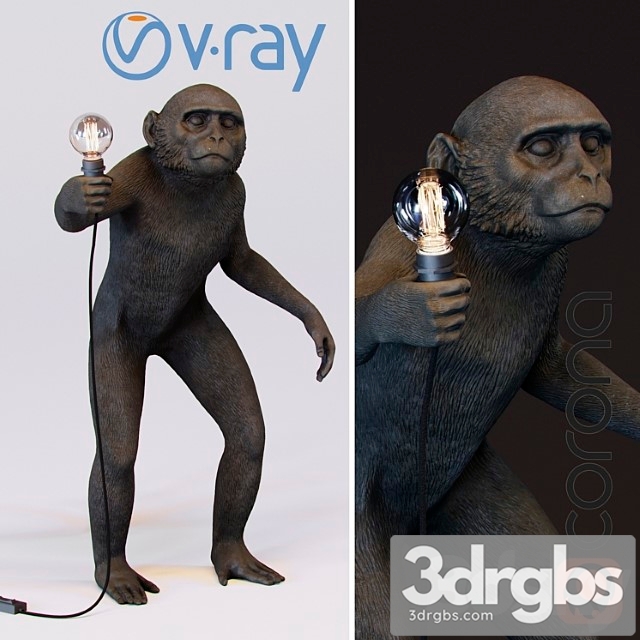 The Monkey Lamp Standing Version 1 3dsmax Download - thumbnail 1