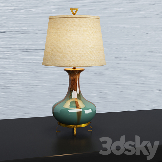 Traditional table lamp 3DS Max Model - thumbnail 2