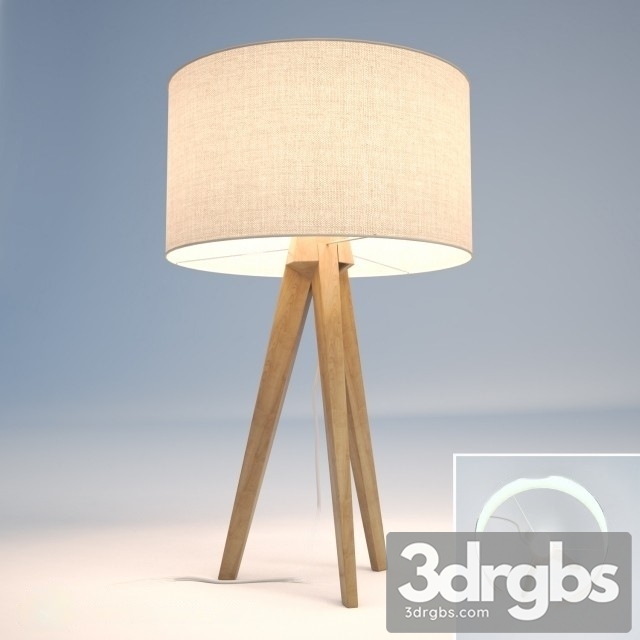 Tripod Ash Table Lamp 3dsmax Download - thumbnail 1