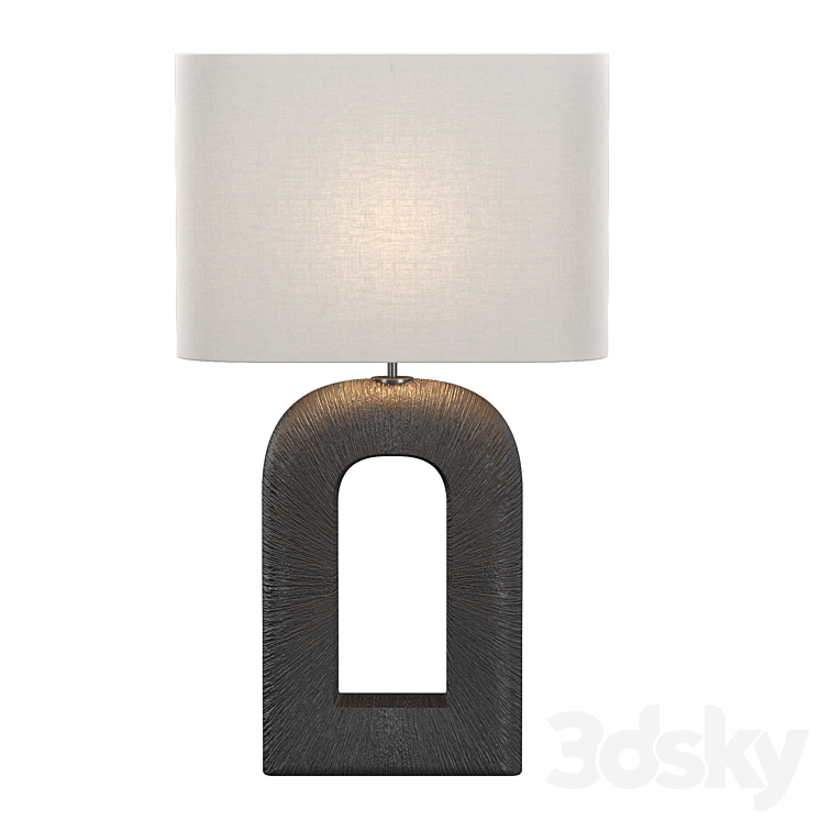 Utopia Large Combed Table Lamp 3DS Max Model - thumbnail 2