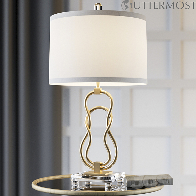 Uttermost Adelais Curved Metal Lamp 26169 3DS Max - thumbnail 1