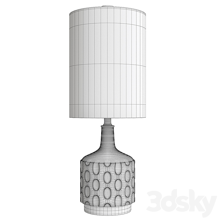 Uttermost darrin gray table lamp 3DS Max - thumbnail 2