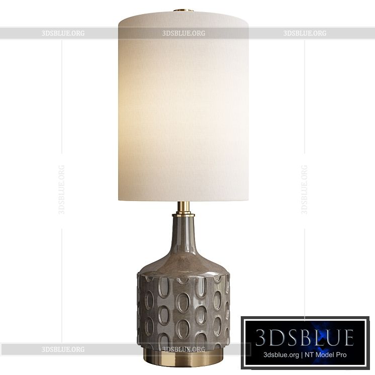 Uttermost darrin gray table lamp 3DS Max - thumbnail 3