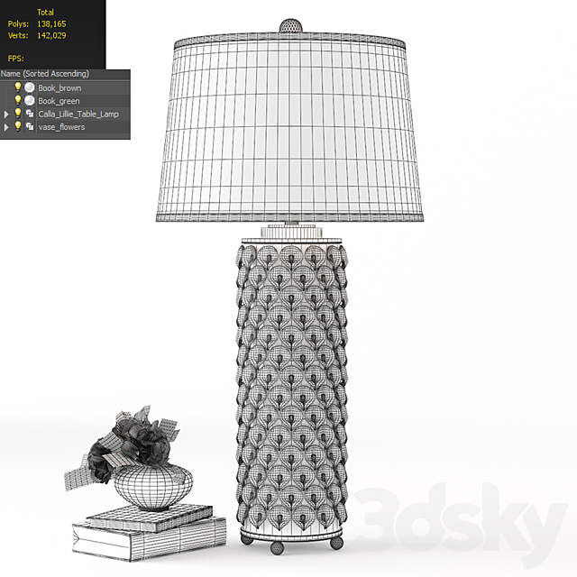 Uttermost_Calla Lillies Table lamp 3DSMax File - thumbnail 3