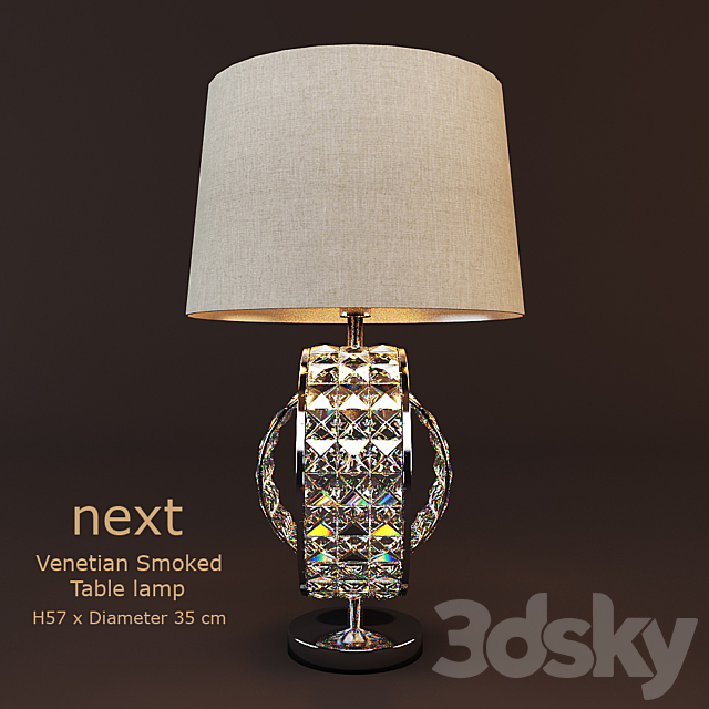 Venetian smoked table lamp 3DSMax File - thumbnail 1