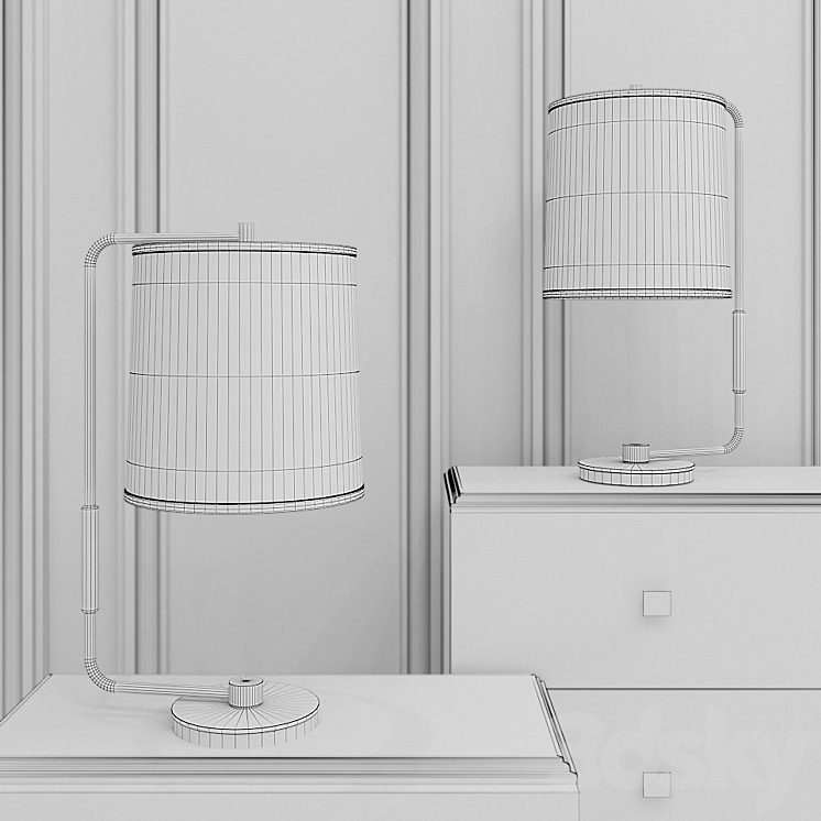 Visual Comfort table lamps: BBL3070SB-S BBL3070SS-S 3DS Max - thumbnail 2