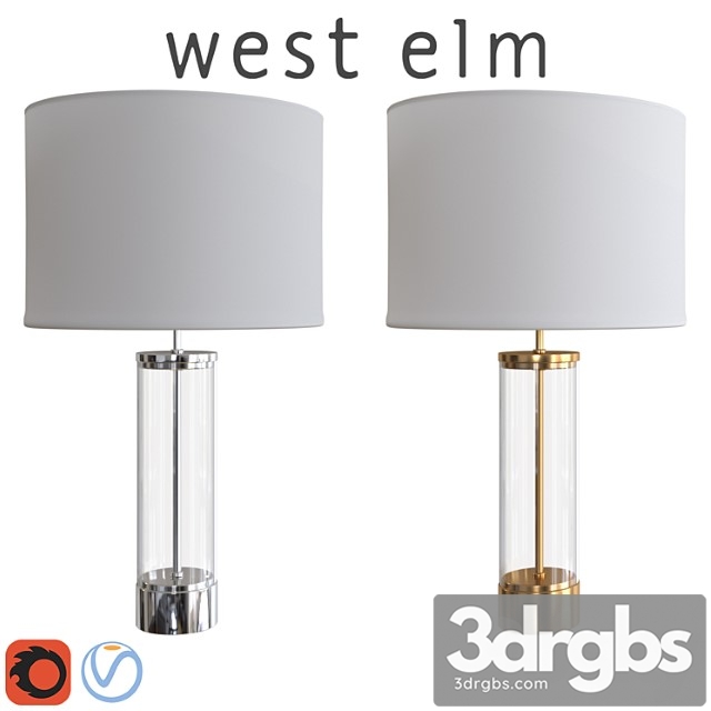 West elm acrylic column 3dsmax Download - thumbnail 1