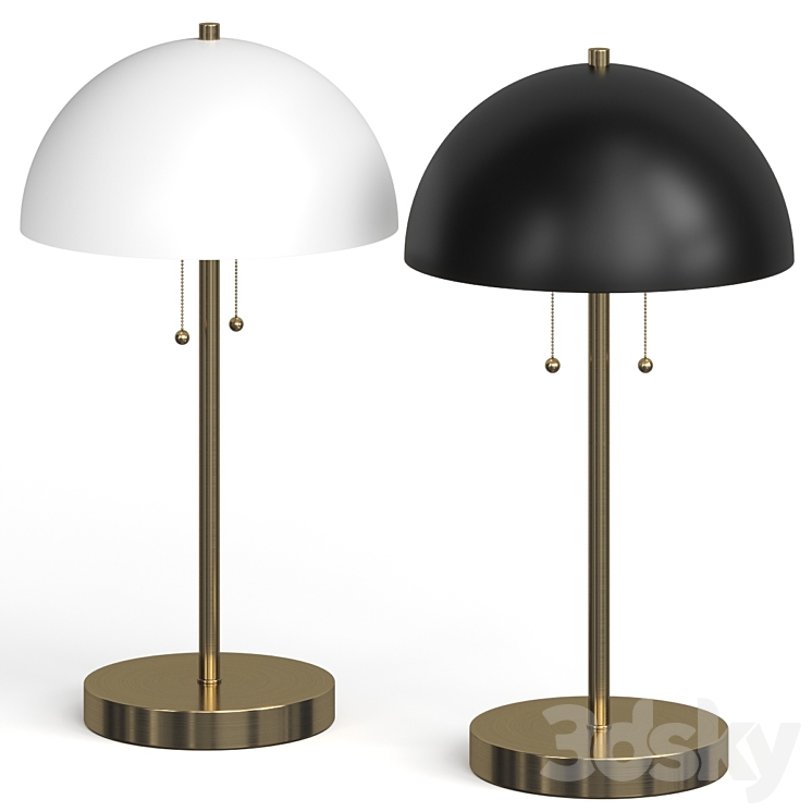 West Elm Bowie Table Lamp 3DS Max Model - thumbnail 1