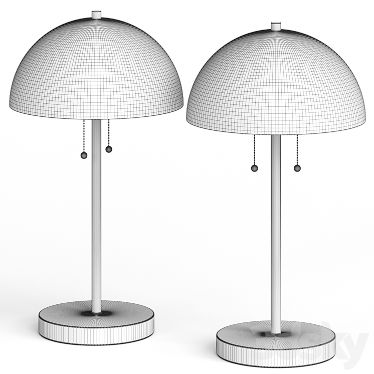 West Elm Bowie Table Lamp 3DS Max Model - thumbnail 2