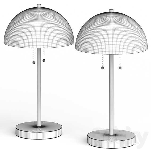 West Elm Bowie Table Lamp 3DS Max Model - thumbnail 2