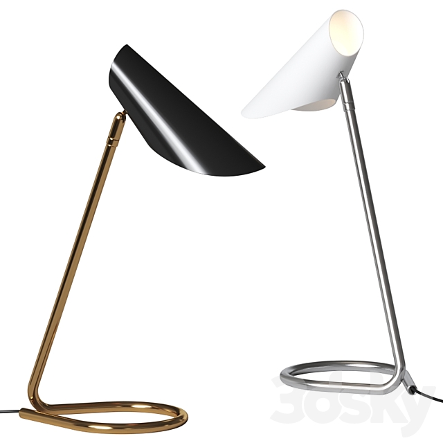 West Elm – Curl Desk Lamp 3DSMax File - thumbnail 1