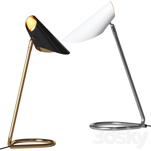 West Elm – Curl Desk Lamp 3DSMax File - thumbnail 2