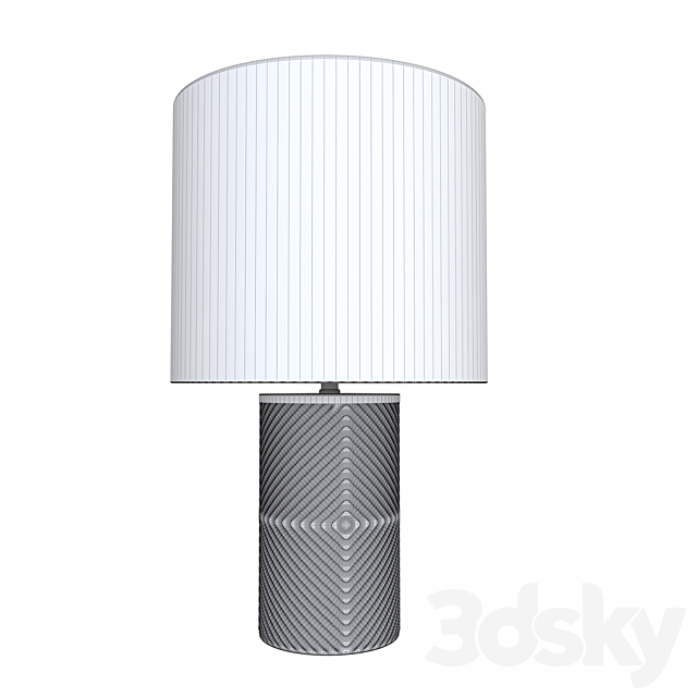 West Elm Etched Glass Table Lamp 3DSMax File - thumbnail 2