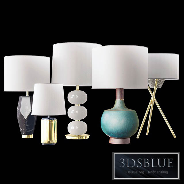 West elm table lamp 3DS Max - thumbnail 3