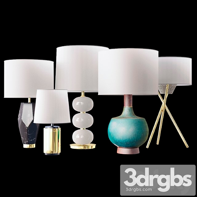 West elm table lamp 3dsmax Download - thumbnail 1