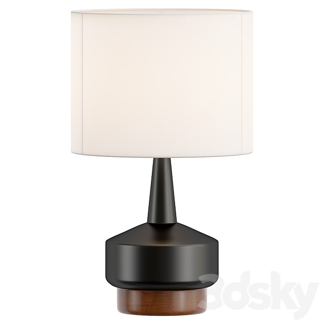 Wood & Ceramic Table Lamp 3DSMax File - thumbnail 1