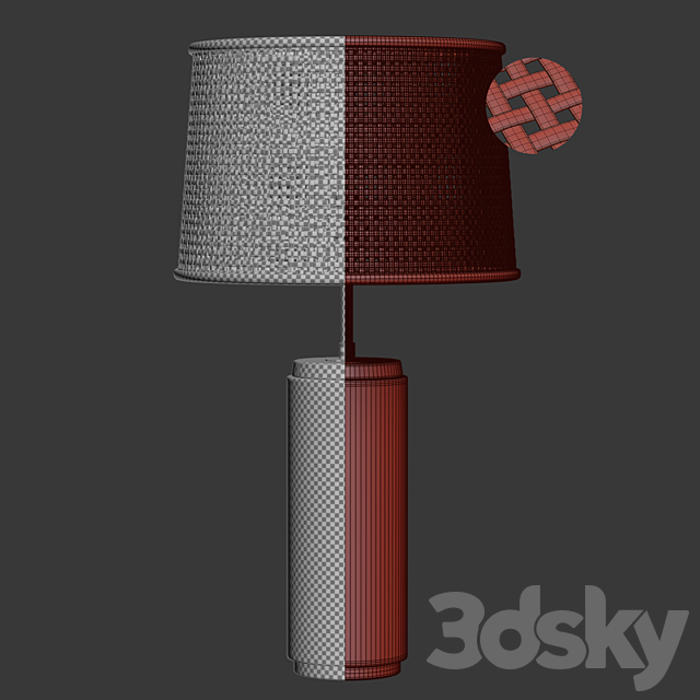 Wooden rattan table lamp _ rattan table lamp 3DSMax File - thumbnail 4