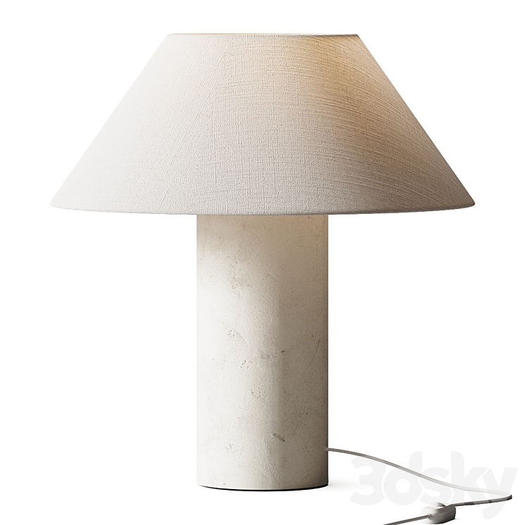 Zara Home Ceramic Base Table Lamp 3DS Max Model - thumbnail 3