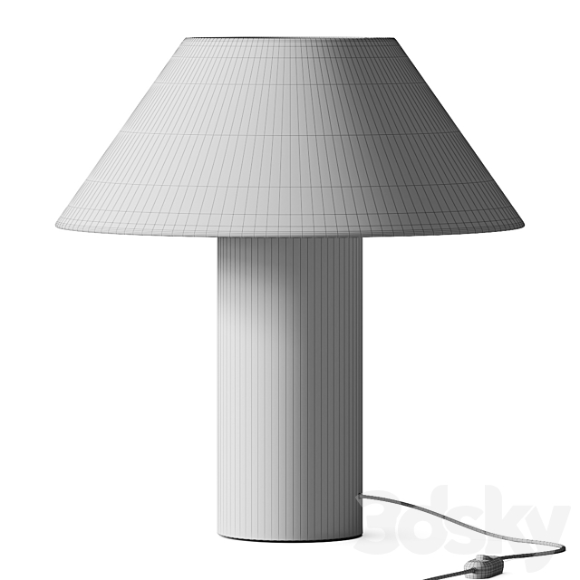 Zara Home Ceramic Base Table Lamp 3DS Max Model - thumbnail 3