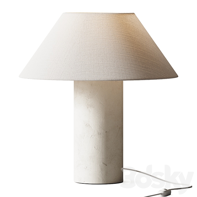 Zara Home Ceramic Base Table Lamp 3DSMax File - thumbnail 1