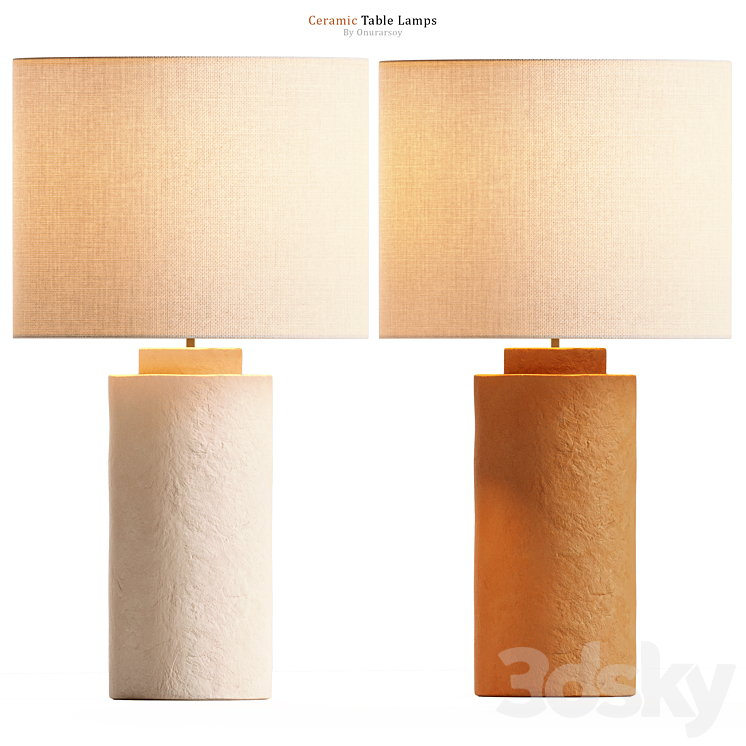 Zara Home – Handmade Ceramic Table Lamp 3DS Max Model - thumbnail 1