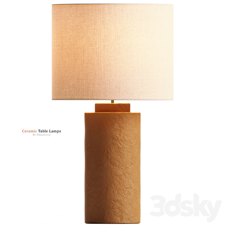 Zara Home – Handmade Ceramic Table Lamp 3DS Max Model - thumbnail 2