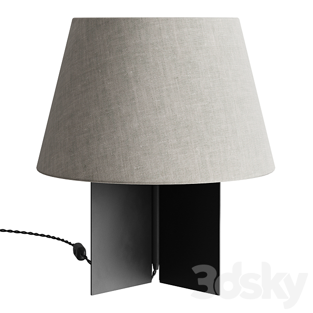 Zara Home Table Lamp 01 3DS Max Model - thumbnail 2