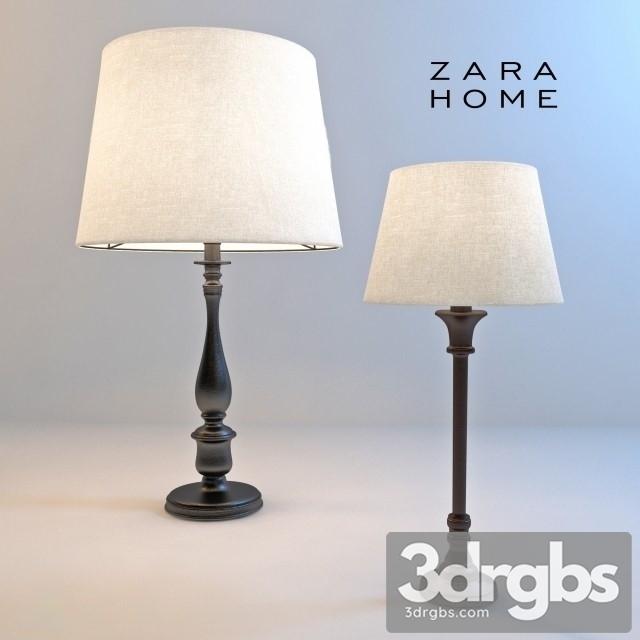 Zara Home Table Lamp 3dsmax Download - thumbnail 1