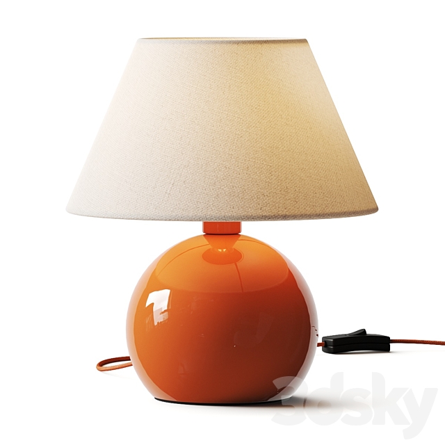 Zara Home Terracotta Colored Table Lamp 3ds Max - thumbnail 1