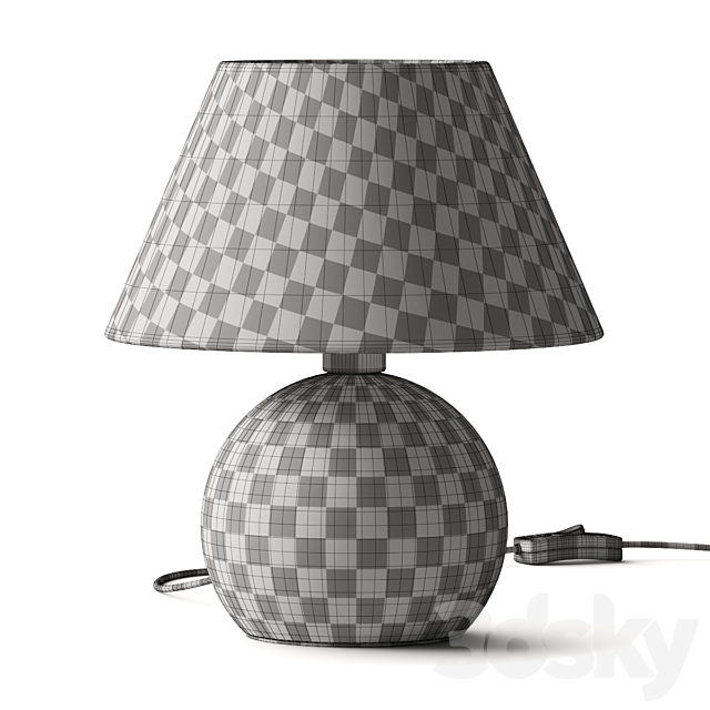 Zara Home Terracotta Colored Table Lamp 3ds Max - thumbnail 3