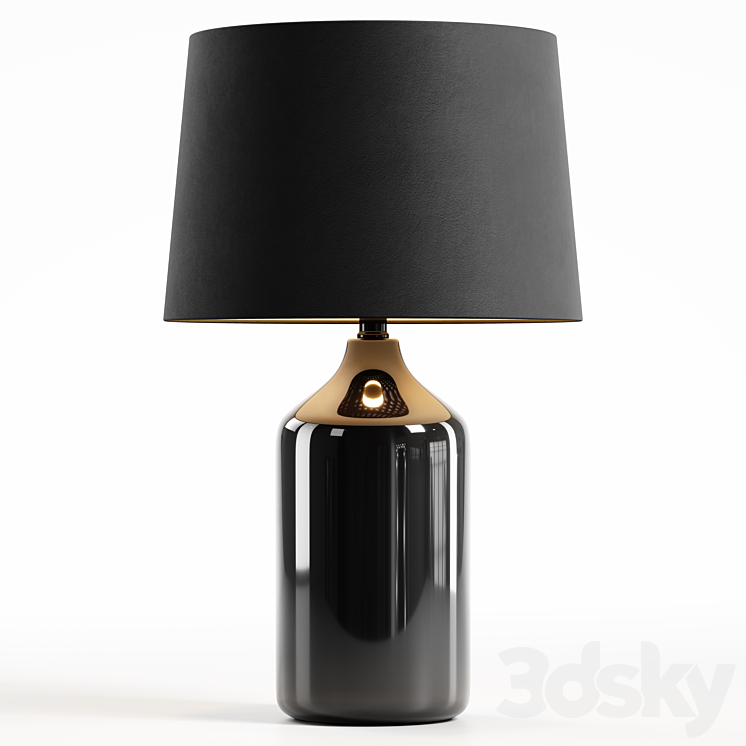 Zara Home – The black ceramic base lamp 3DS Max Model - thumbnail 3