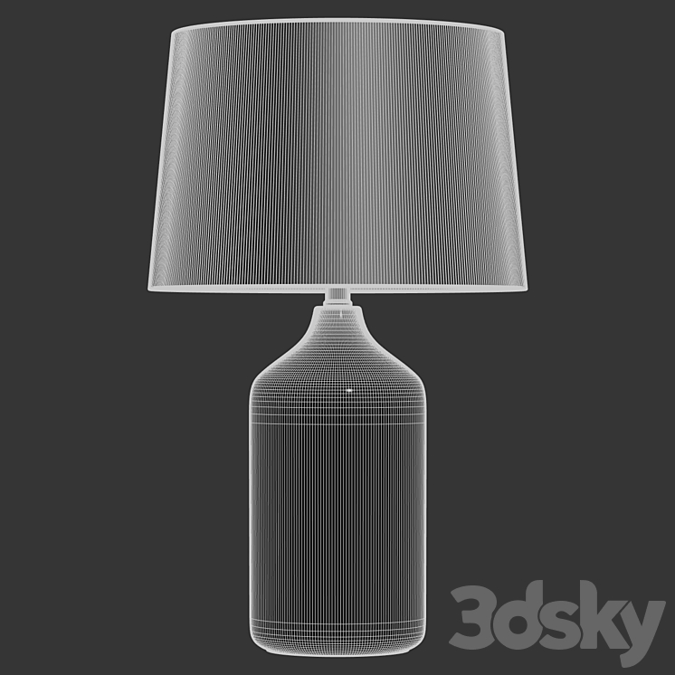 Zara Home – The black ceramic base lamp 3DS Max - thumbnail 2