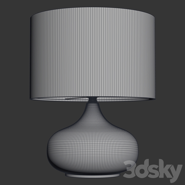 Zara Home – The black ceramic lamp 3DS Max - thumbnail 2