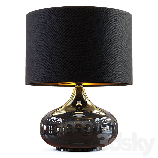 Zara Home – The black ceramic lamp 3DSMax File - thumbnail 1