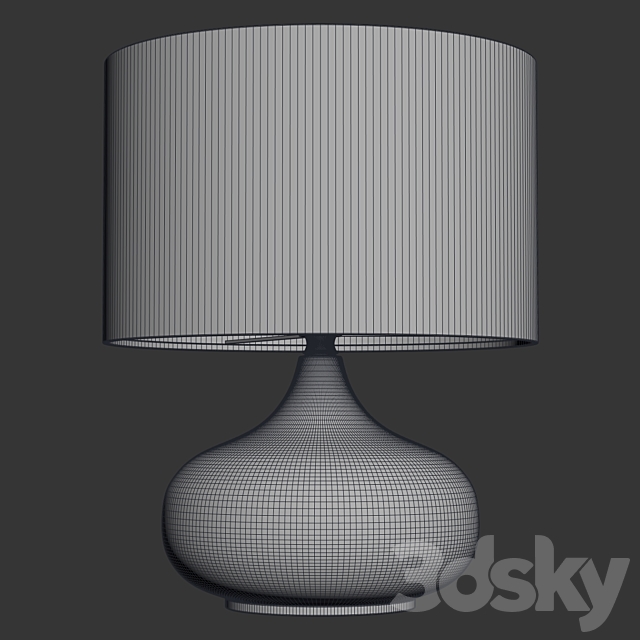 Zara Home – The black ceramic lamp 3DSMax File - thumbnail 2