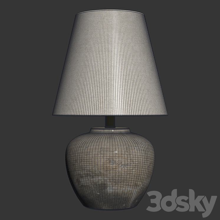 Zara Home – The cement base lamp 3DS Max - thumbnail 2